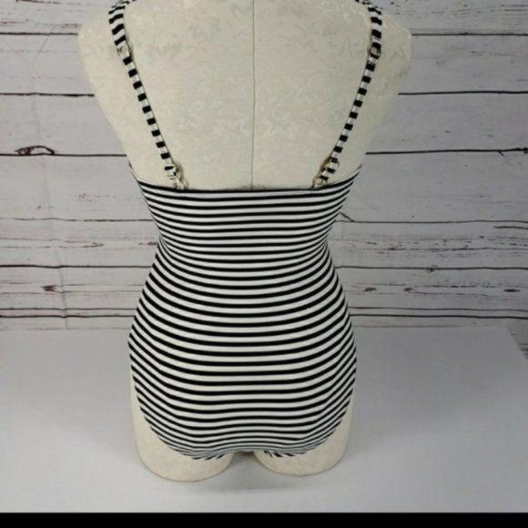 Merona Striped  One Piece small Bathing Suit - Picture 5 of 6